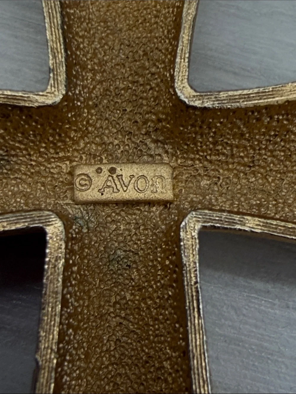 Avon Gold-Tone Men's Brushed Cross Pendant with Chain